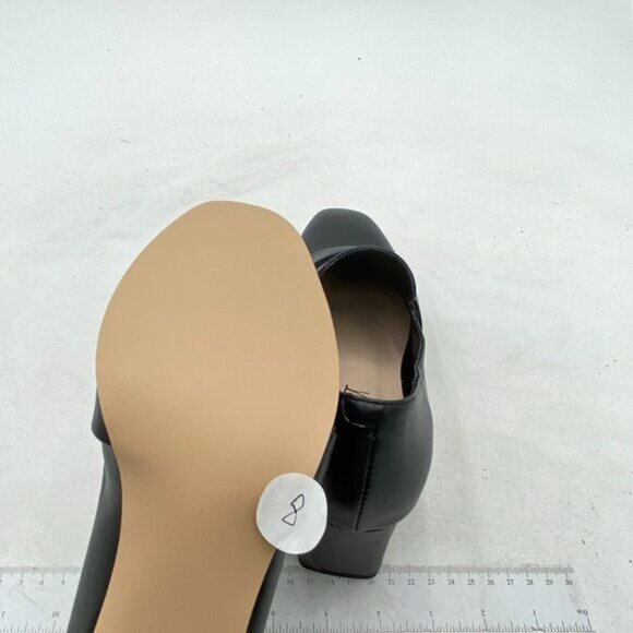 FOWT Black Women's Loafer Slip On Round Toe Block Heels Pumps Comfort Shoes - Picture 6 of 8